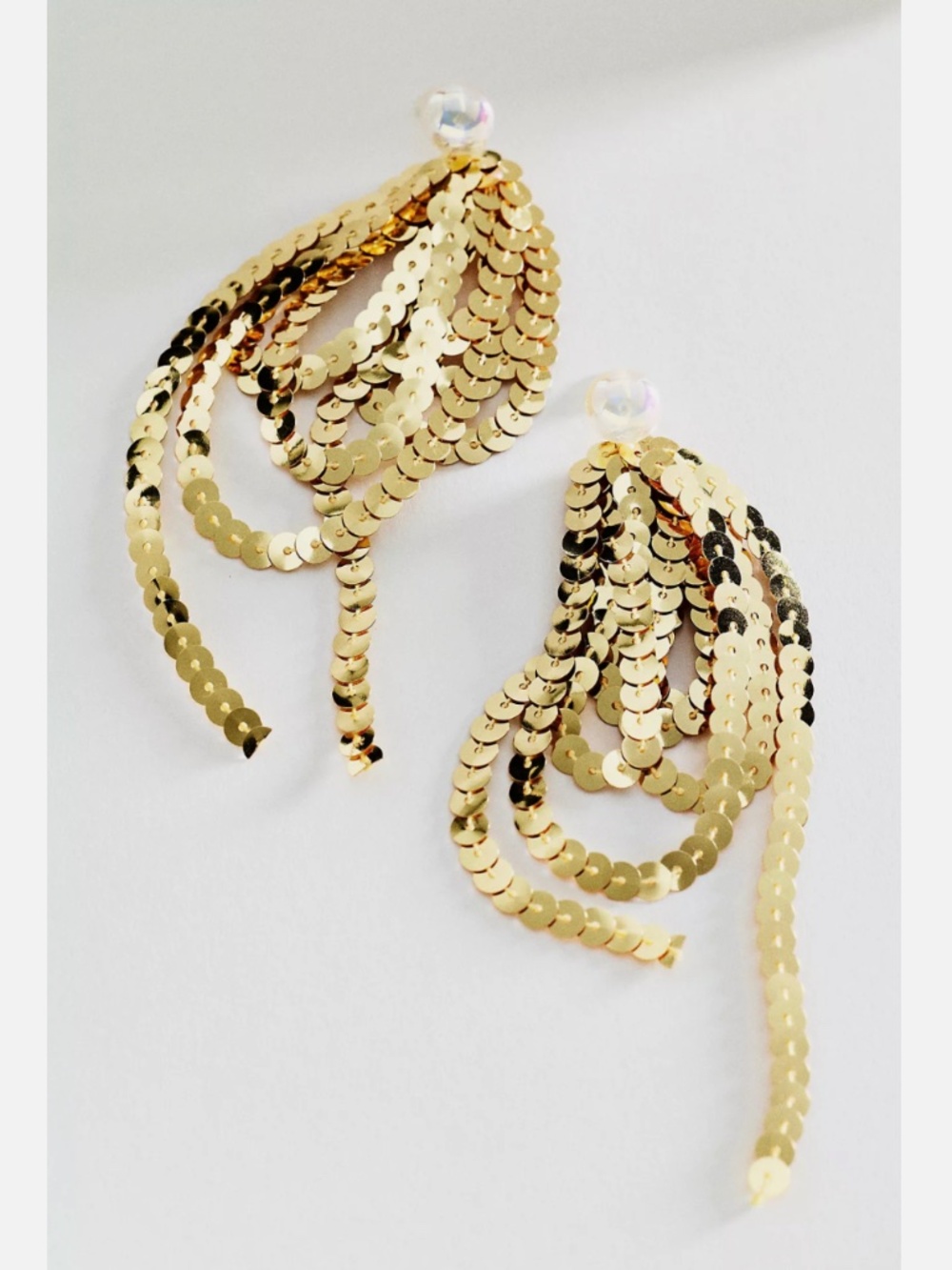 NWT ANTHROPOLOGIE LOOPED SEQUIN DROP EARRINGS